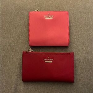 kate spade Red and Pink Leather Wallets